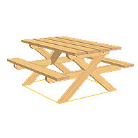 Concept Charpentes Bois -Mobilier et équipements extérieurs en bois - Table modèle éric